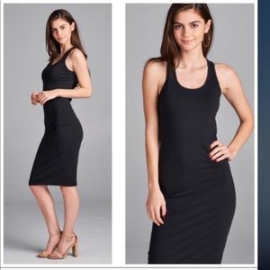 Classic Sleeveless Racerback Midi Dress